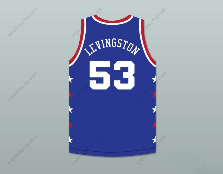 CUSTOM ANY Name Number CLIFF LEVINGSTON 53 MAGIC JOHNSON ALL STAR GAME BLUE BASKETBALL JERSEY 1988 MIDSUMMER NIGHT'S MAGIC CHARITY EVENT Top Stitched S-6XL