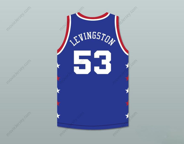 CUSTOM ANY Name Number CLIFF LEVINGSTON 53 MAGIC JOHNSON ALL STAR GAME BLUE BASKETBALL JERSEY 1988 MIDSUMMER NIGHT'S MAGIC CHARITY EVENT Top Stitched S-6XL