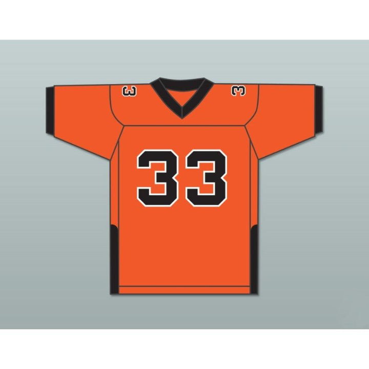 CUSTOM ANY Name BLACK/ORANGE ORC FOGTEETH 33 Football Jersey Stitched S-6XL
