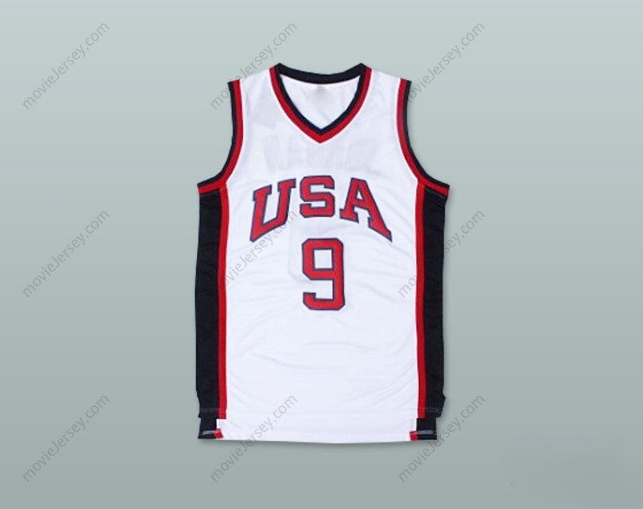 CUSTOM ANY Name Number 1984 MICHAEL   9 USA TEAM HOME BASKETBALL JERSEY Top Stitched S-6XL