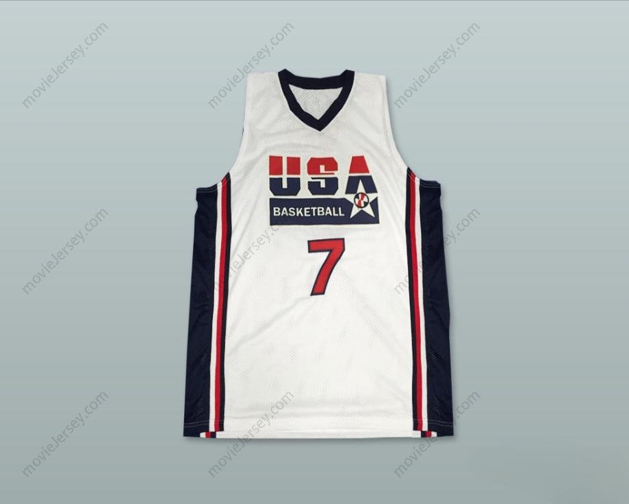 CUSTOM ANY Name Number LARRY BIRD 7 USA HOME BASKETBALL JERSEY Top Stitched S-6XL