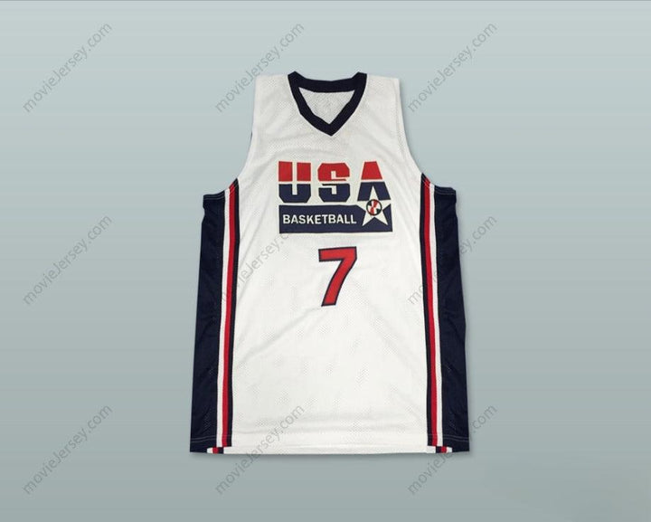 CUSTOM ANY Name Number LARRY BIRD 7 USA HOME BASKETBALL JERSEY Top Stitched S-6XL