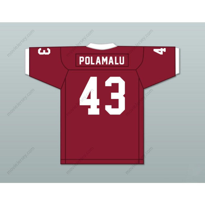 TROY POLAMALU 43 DOUGLAS HIGH SCHOOL TROJANS GRAY Football Jersey
