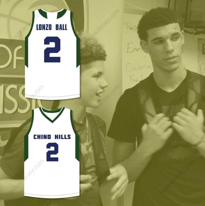 CUSTOM ANY Name Number LONZO BALL 2   HUSKIES WHITE BASKETBALL JERSEY 2 Top Stitched S-6XL
