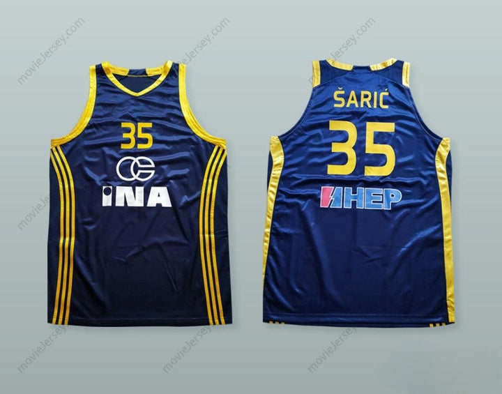 CUSTOM ANY Name Number DARIO SARIC 35 KK ZAGREB BASKETBALL JERSEY Top Stitched S-6XL