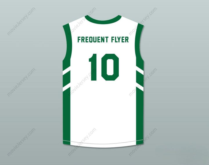 CUSTOM ANY Name Number GUY 'FREQUENT FLYER' DUPREE 10 WHITE BASKETBALL JERSEY DENNIS RODMAN'S BIG BANG IN PYONGYANG Top Stitched S-6XL