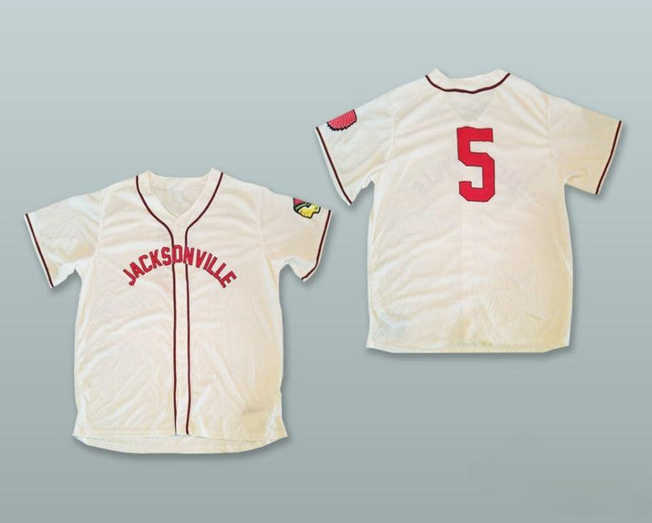 Custom Any Name Number HANK AARON 5 BRAVES WHITE BASEBALL JERSEY Top Stitched S-6XL