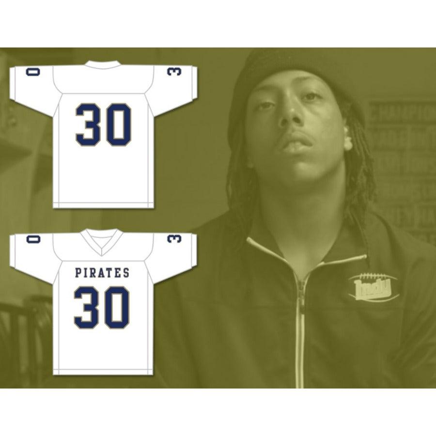 CUSTOM ANY Name Number BOBBY BRUCE 30 INDEPENDENCE COMMUNITY COLLEGE PIRATES DARK Football Jersey Top Stitched S-6XL