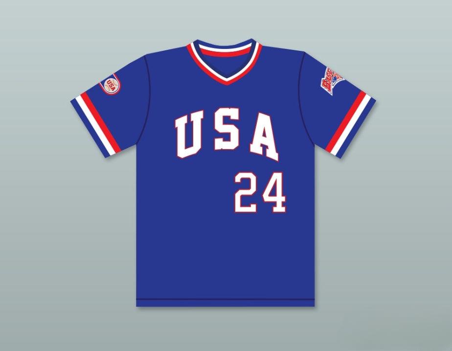 Custom Any Name Number B.J. SURHOFF 24 1984 USA TEAM BLUE BASEBALL JERSEY Top Stitched S-6XL