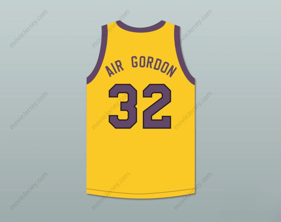 CUSTOM ANY Name Number AIR GORDON 32 YELLOW BASKETBALL JERSEY MARTIN Top Stitched S-6XL
