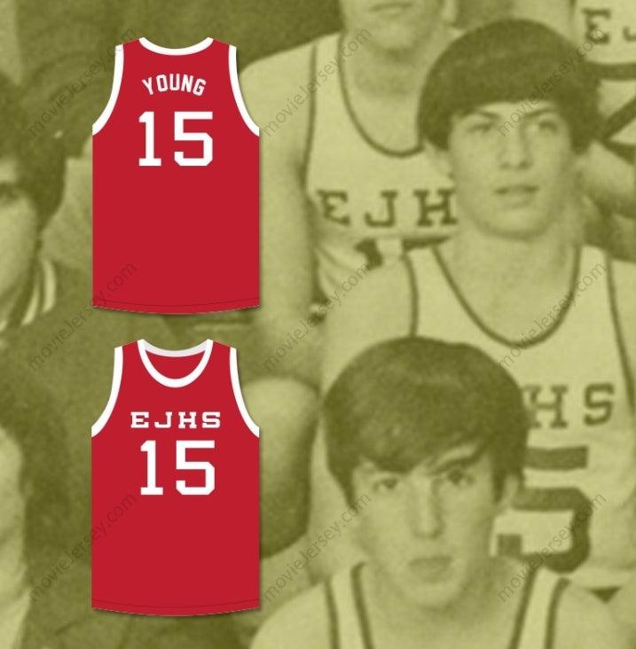 CUSTOM ANY Name Number STEVE YOUNG 15 EASTERN JUNIOR HIGH SCHOOL RED BASKETBALL JERSEY Top Stitched S-6XL