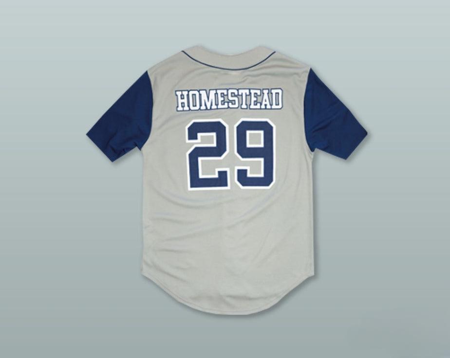 Custom Any Name Number HOMESTEAD GRAYS 29 NEGRO LEAGUE GRAY BASEBALL JERSEY Top Stitched S-6XL