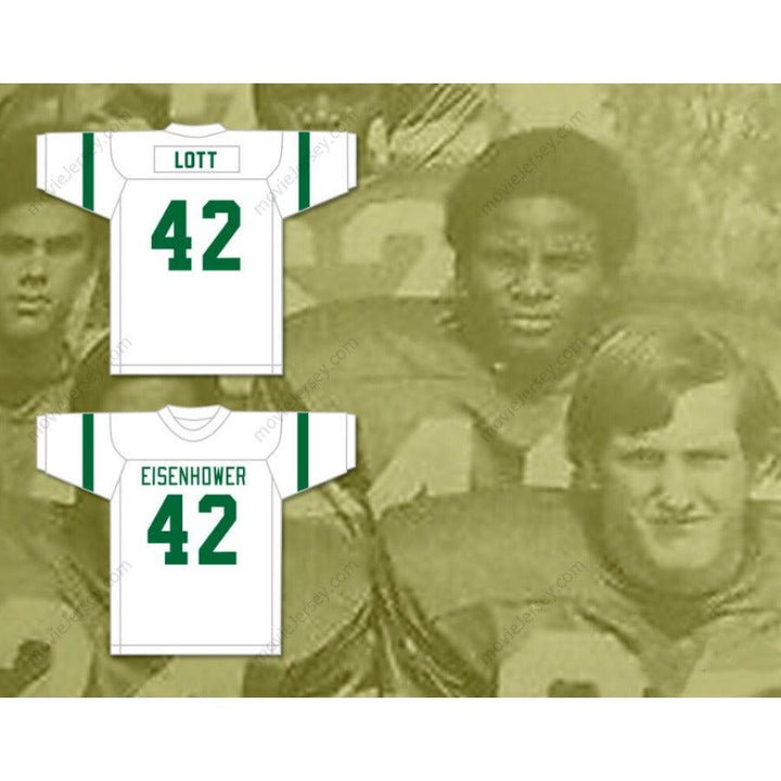 CUSTOM ANY Name Number RONNIE LOTT 42 EISENHOWER HIGH SCHOOL EAGLES GREEN FOOTBALL JERSEY Top Stitched S-6XL