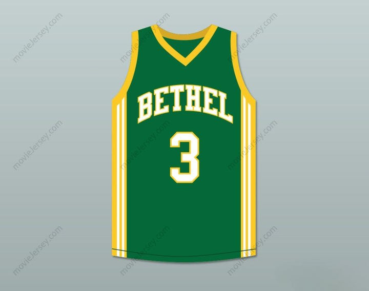 CUSTOM ANY Name Number ALLEN IVERSON 3 BETHEL HIGH SCHOOL BRUINS GREEN BASKETBALL JERSEY Top Stitched S-6XL