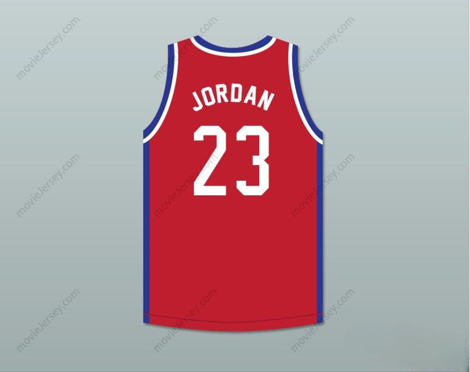 CUSTOM ANY Name Number MICHAEL  23 LARRY'S GAME RED BASKETBALL JERSEY 1988 CHARITY EVENT Top Stitched S-6XL