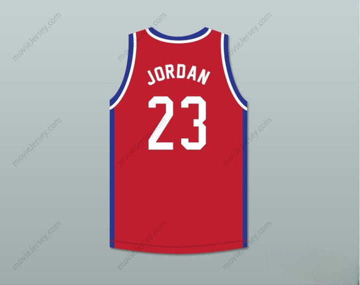 CUSTOM ANY Name Number MICHAEL  23 LARRY'S GAME RED BASKETBALL JERSEY 1988 CHARITY EVENT Top Stitched S-6XL