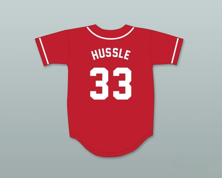 Custom Any Name Number NIPSEY HUSSLE 33 CRENSHAW RED BASEBALL JERSEY Top Stitched S-6XL