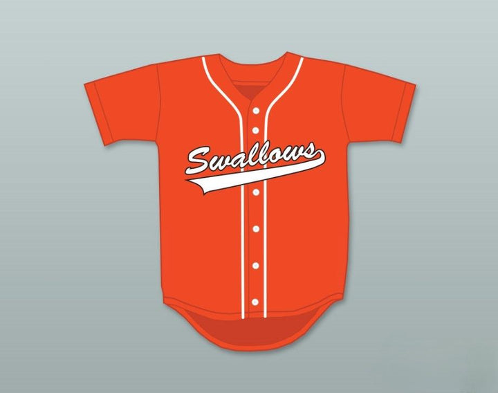 Custom Any Name Number 22 SWALLOWS PLAY BALL ORANGE BASEBALL JERSEY Top Stitched S-6XL