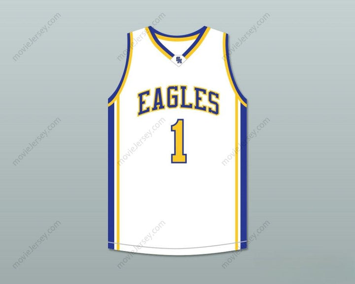 CUSTOM ANY Name Number KLAY THOMPSON 1 SANTA MARGARITA CATHOLIC HIGH SCHOOL  WHITE BASKETBALL JERSEY 2 Top Stitched S-6XL