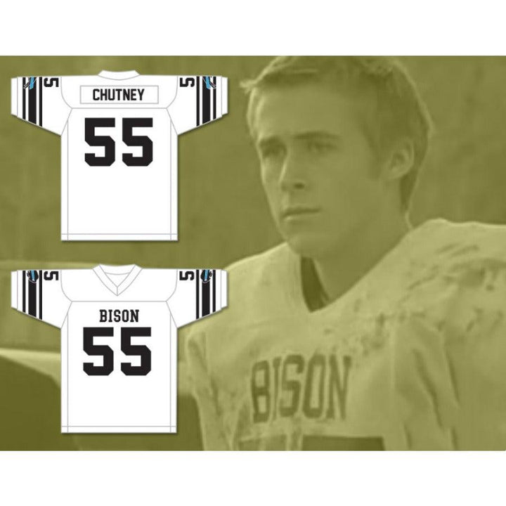 CUSTOM ANY Name Number ROY CHUTNEY 55 BLUE SPRINGS BISON HIGH SCHOOL Football Jersey Top Stitched S-6XL