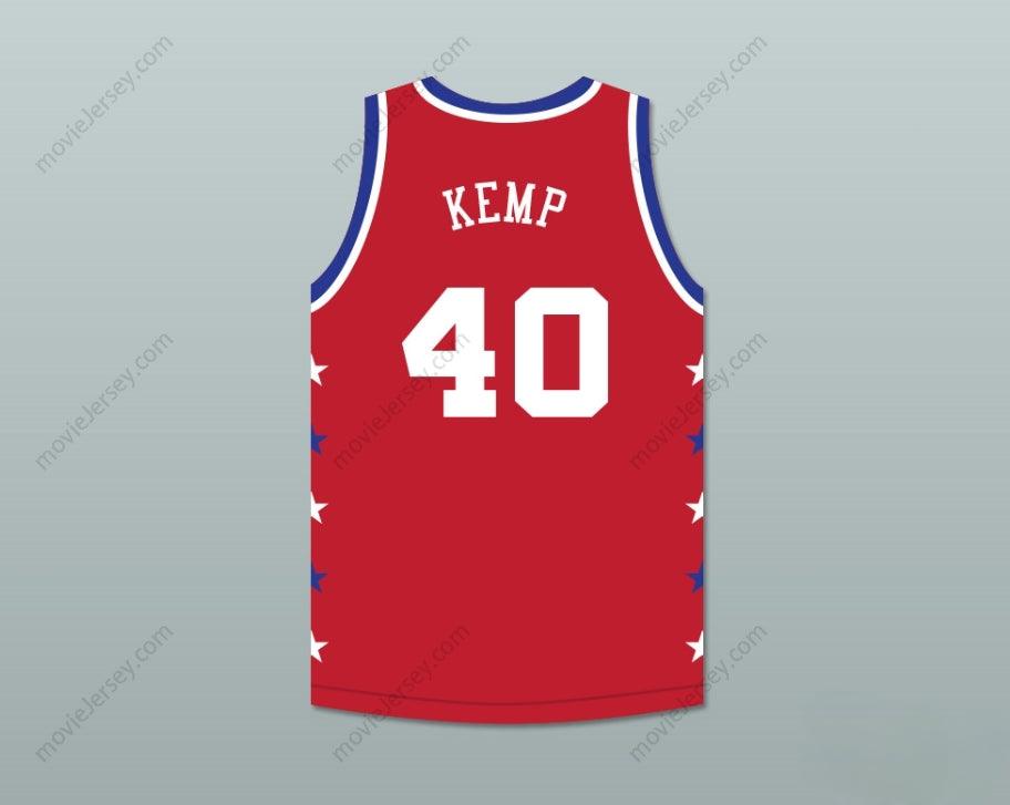 CUSTOM ANY Name Number SHAWN KEMP 40 MAGIC JOHNSON ALL STAR GAME RED BASKETBALL JERSEY 1990 MIDSUMMER NIGHT'S MAGIC CHARITY EVENT Top Stitched S-6XL