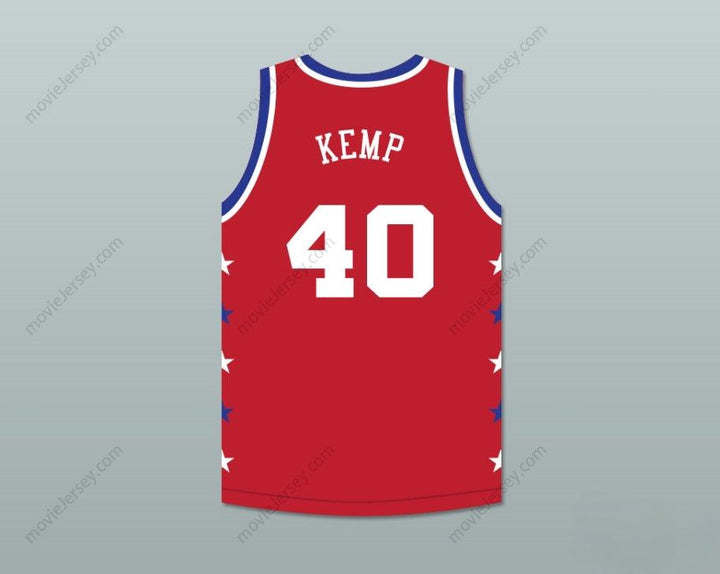 CUSTOM ANY Name Number SHAWN KEMP 40 MAGIC JOHNSON ALL STAR GAME RED BASKETBALL JERSEY 1990 MIDSUMMER NIGHT'S MAGIC CHARITY EVENT Top Stitched S-6XL