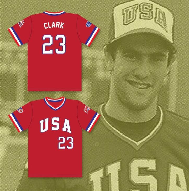 Custom Any Name Number WILL CLARK 23 1984 USA TEAM RED BASEBALL JERSEY Top Stitched S-6XL