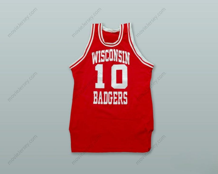 CUSTOM ANY Name Number  BADGERS 10 RED BASKETBALL JERSEY Top Stitched S-6XL
