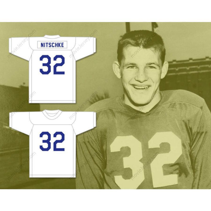 CUSTOM ANY Name Number RAY NITSCHKE 32 PROVISO EAST HIGH SCHOOL PIRATES ROYAL Football Jersey Top Stitched S-6XL