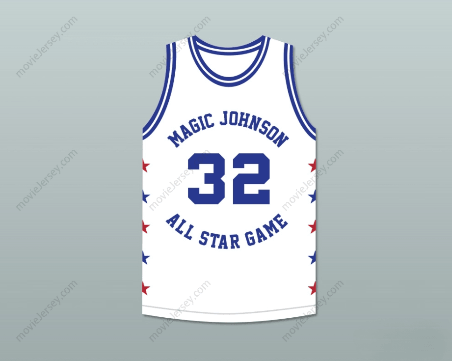 CUSTOM ANY Name Number KARL MALONE 32 MAGIC JOHNSON ALL STAR GAME WHITE BASKETBALL JERSEY 1988 MIDSUMMER NIGHT'S MAGIC CHARITY EVENT Top Stitched S-6XL