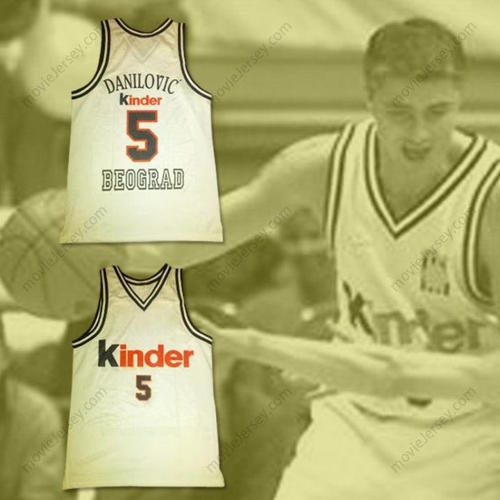 CUSTOM ANY Name Number PREDRAG SASHA DANILOVIC VIRTUS KINDER BOLOGNA BEOGRAD BASKETBALL JERSEY Top Stitched S-6XL