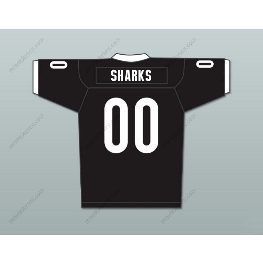 CUSTOM ANY Name Number SHARKS MASCOT 00 MIAMI SHARKS WHITE TRIM Football Jersey Top Stitched S-6XL