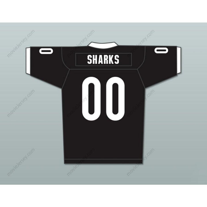 CUSTOM ANY Name Number SHARKS MASCOT 00 MIAMI SHARKS WHITE TRIM Football Jersey Top Stitched S-6XL