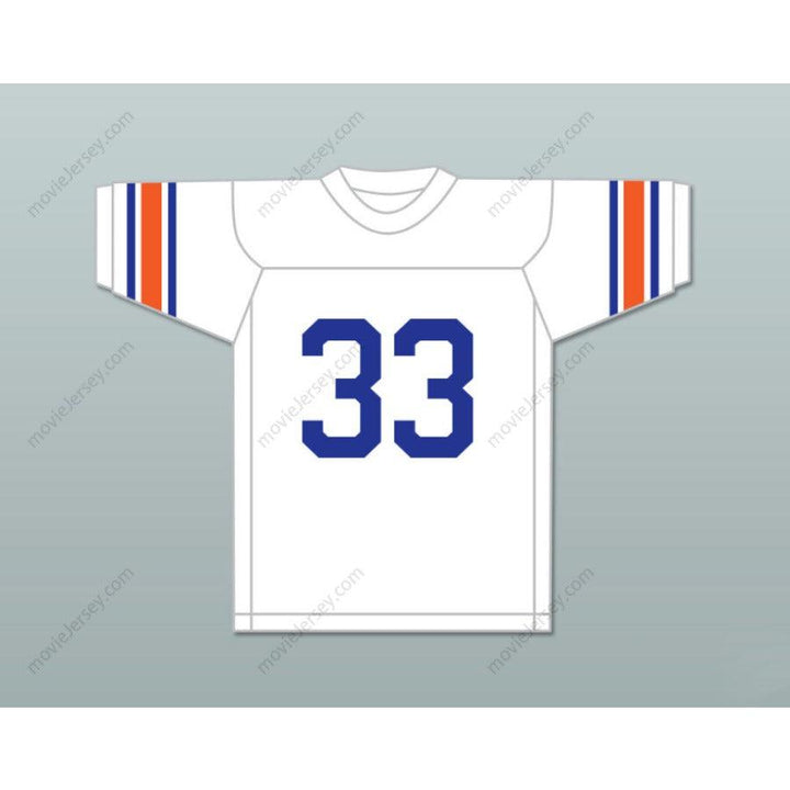 CUSTOM ANY Name Number JIM BROWN 33 MANHASSET HIGH SCHOOL INDIANS WHITE FOOTBALL JERSEY Top Stitched S-6XL
