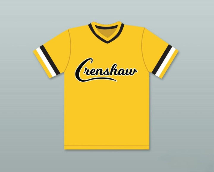 Custom Any Name Number NIPSEY HUSSLE 33 CRENSHAW HIGH SCHOOL YELLOW BASEBALL JERSEY Top Stitched S-6XL