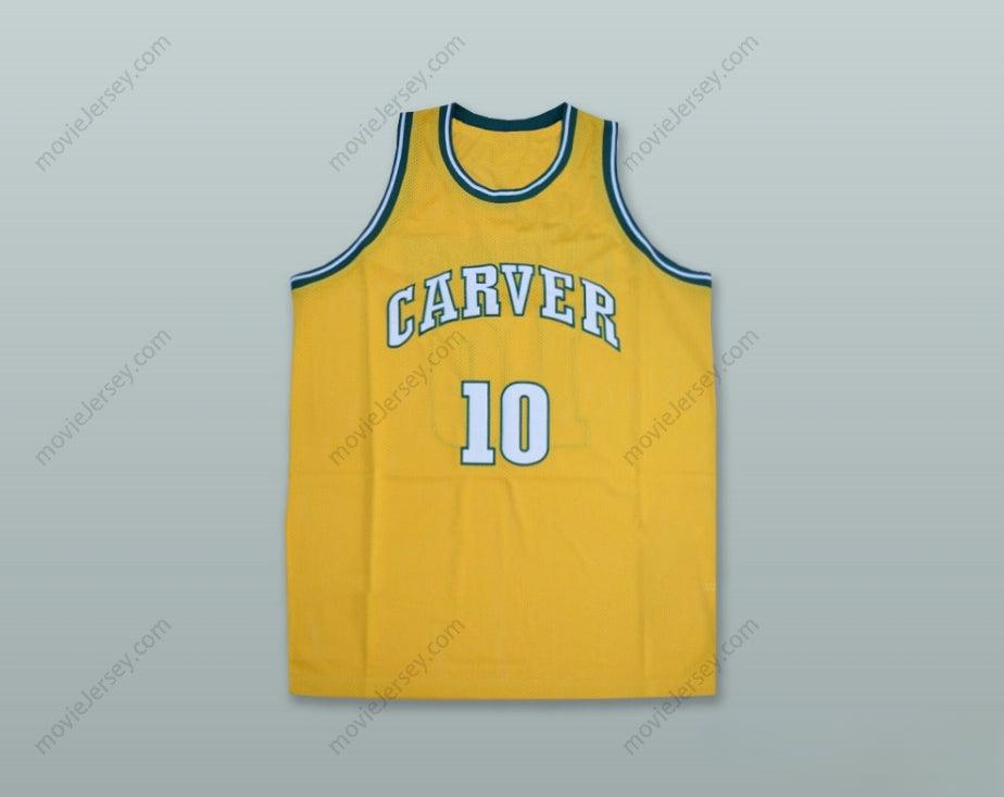CUSTOM ANY Name Number TIM HARDAWAY 10 CARVER MILITARY ACADEMY CHALLENGERS YELLOW GOLD BASKETBALL JERSEY 3 Top Stitched S-6XL