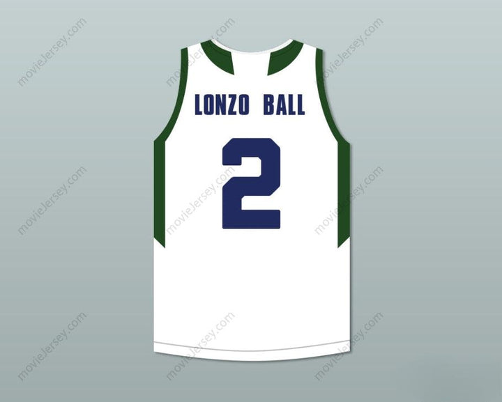 CUSTOM ANY Name Number LONZO BALL 2 CHINO HILLS HUSKIES WHITE BASKETBALL JERSEY WITH PATCH 2 Top Stitched S-6XL