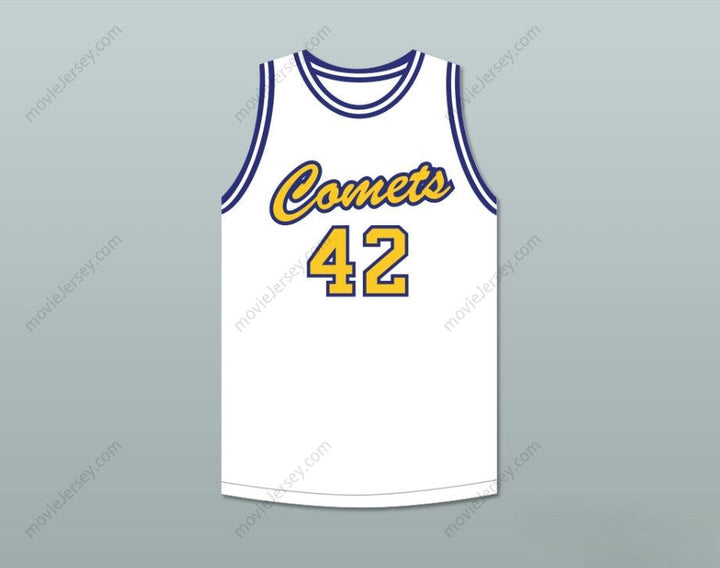CUSTOM ANY Name Number AL HORFORD 42 GRAND LEDGE HIGH SCHOOL COMETS WHITE BASKETBALL JERSEY 2 Top Stitched S-6XL