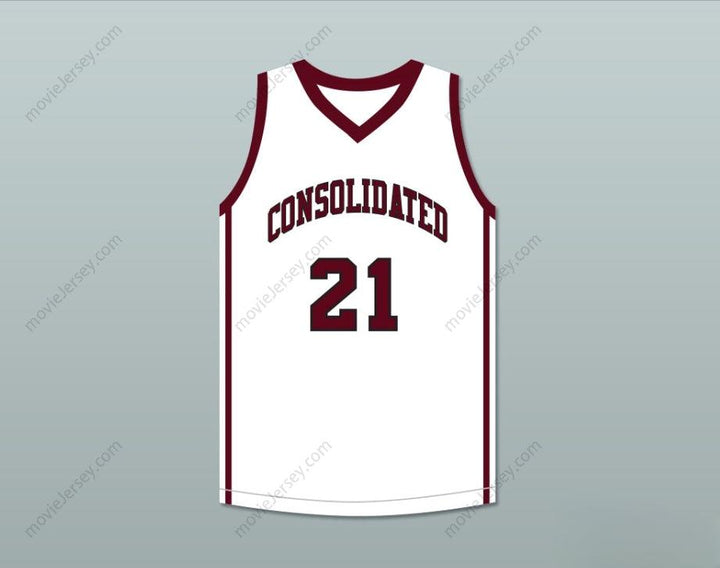 CUSTOM ANY Name Number  PLAYER 21 A&M CONSOLIDATED HIGH SCHOOL TIGERS WHITE BASKETBALL JERSEY Top Stitched S-6XL