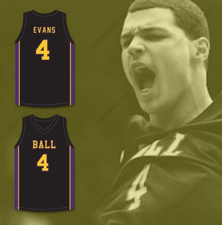 CUSTOM ANY Name Number MIKE EVANS 4 BALL HIGH SCHOOL TORS BLACK BASKETBALL JERSEY Top Stitched S-6XL