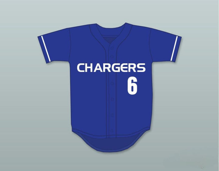 Custom Any Name Number MATT CHAPMAN 6 EL TORO HIGH SCHOOL CHARGERS BLUE BASEBALL JERSEY 1 Top Stitched S-6XL