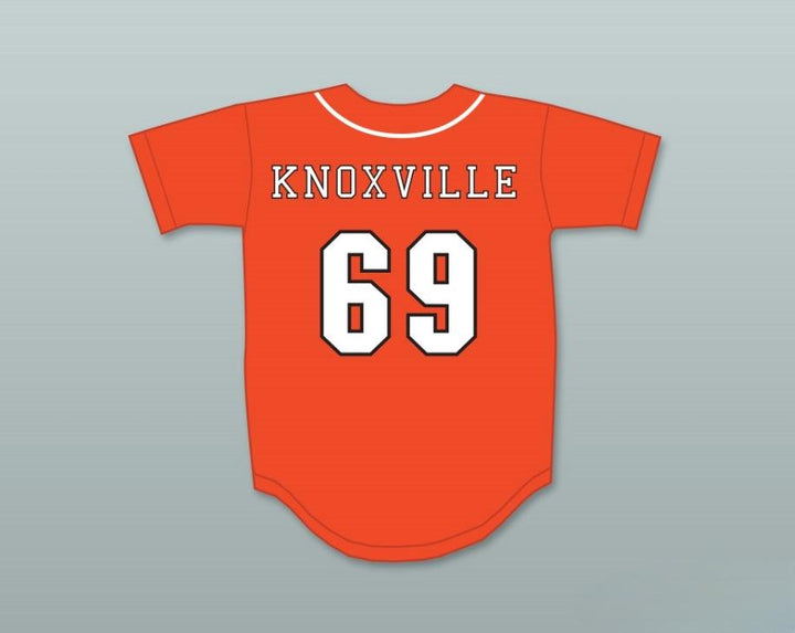 Custom Any Name Number JOHNNY KNOXVILLE 69 SWALLOWS PLAY BALL ORANGE BASEBALL JERSEY Top Stitched S-6XL