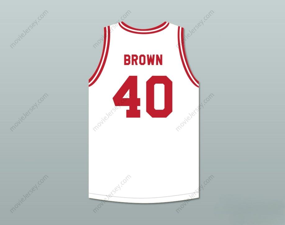 CUSTOM ANY Name Number MIKE BROWN 40 PUSH EXCEL PRO BASKETBALL CLASSIC WHITE BASKETBALL JERSEY 1988 CHARITY EVENT Top Stitched S-6XL