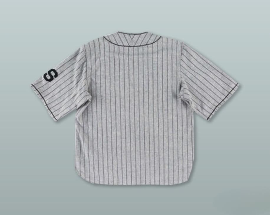 Custom Any Name Number BALTIMORE BLACK SOX NEGRO LEAGUE GRAY PINSTRIPED BASEBALL JERSEY Top Stitched S-6XL