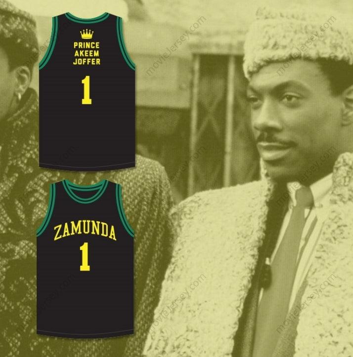 CUSTOM ANY Name Number PRINCE AKEEM JOFFER 1 FICTIONAL AFRICAN COUNTRY BLACK BASKETBALL JERSEY Top Stitched S-6XL