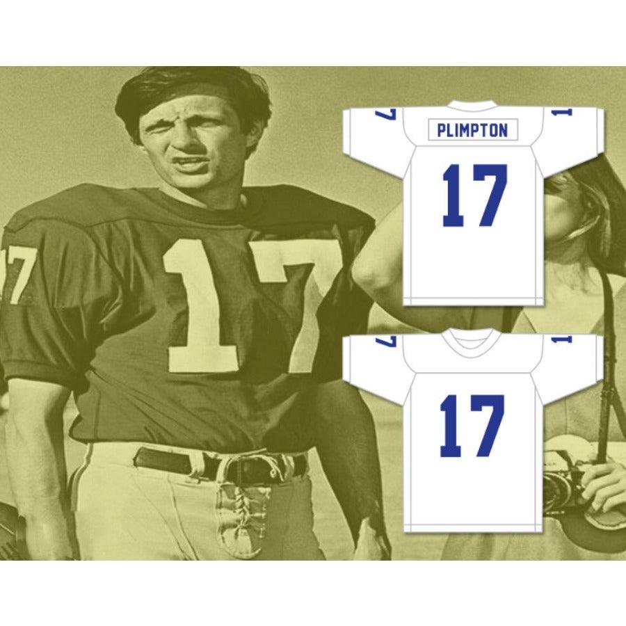 CUSTOM ANY Name Number GEORGE PLIMPTON 17 DETROIT PRACTICE Football Jersey Top Stitched S-6XL