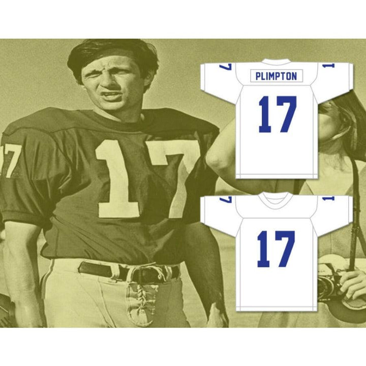 CUSTOM ANY Name Number GEORGE PLIMPTON 17 DETROIT PRACTICE Football Jersey Top Stitched S-6XL