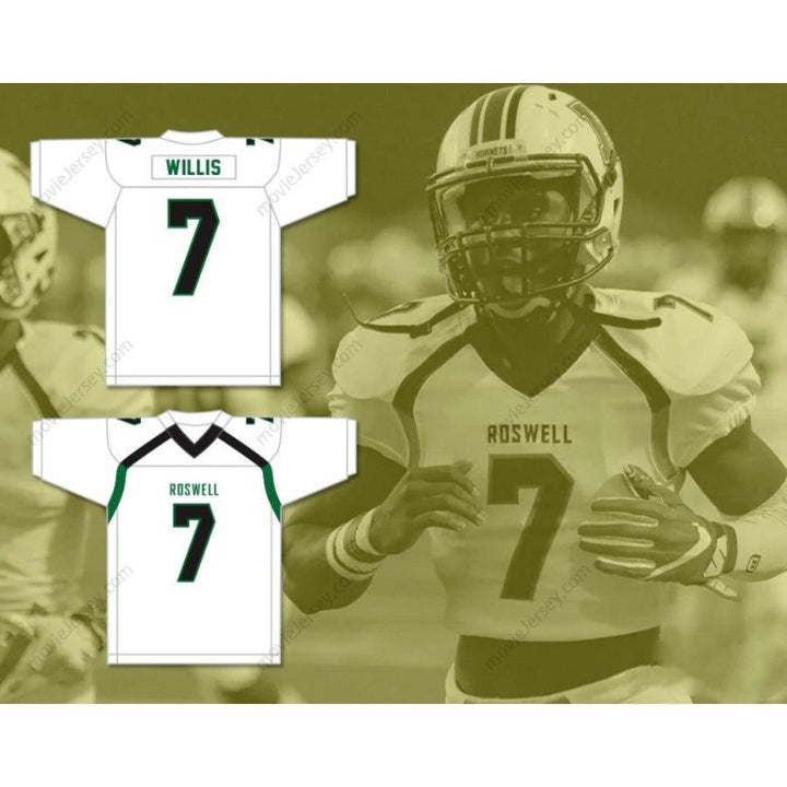 CUSTOM ANY Name Number MALIK WILLIS 7 ROSWELL HIGH SCHOOL HORNETS Football Jersey Top Stitched S-6XL
