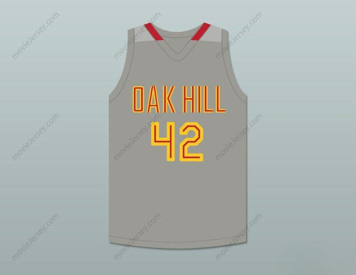 CUSTOM ANY Name Number JOSH SMITH 42 OAK HILL ACADEMY GRAY BASKETBALL JERSEY Top Stitched S-6XL