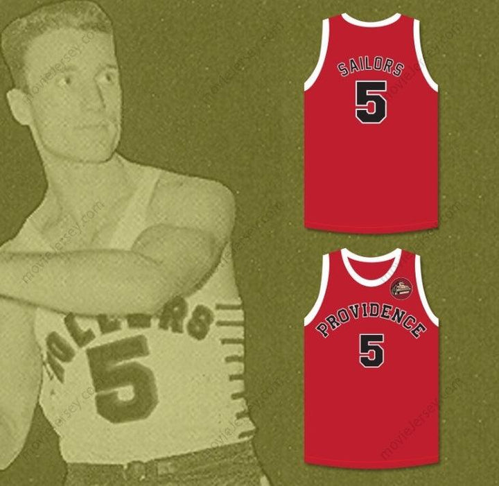 CUSTOM ANY Name Number KENNY SAILORS 5 PROVIDENCE STEAMROLLERS RED BASKETBALL JERSEY WITH PATCH Top Stitched S-6XL